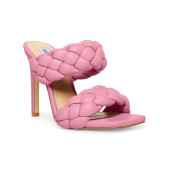 NWT STEVE MADDEN Womens Pink Kenley Toe Stiletto Slip On Sandals Shoes 7 M - Picture 1 of 2